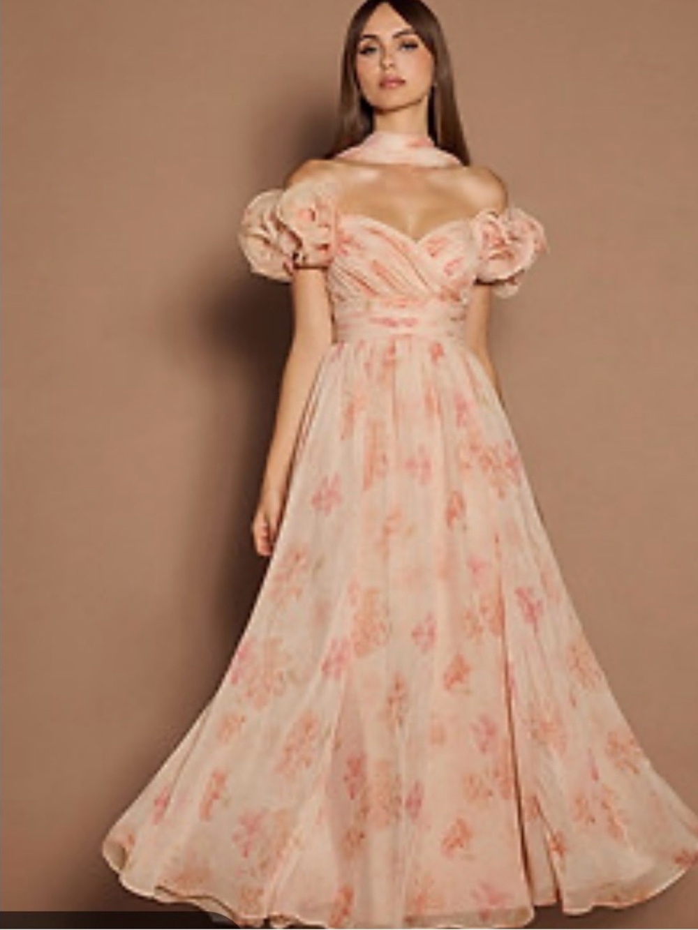 Tania Peach Azazie Atelier maxi dress size 14 - Picture 9 of 9